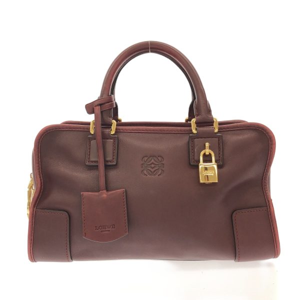 37831442 1 Loewe Amazona 28 Handbag Leather Bordeaux