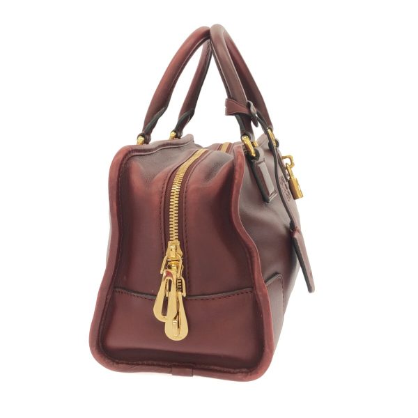 37831442 2 Loewe Amazona 28 Handbag Leather Bordeaux