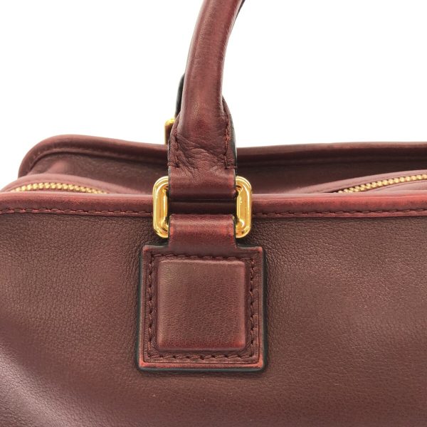 37831442 9 Loewe Amazona 28 Handbag Leather Bordeaux