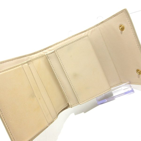 37831883 3 Celine Small Trifold Leather Wallet Ivory