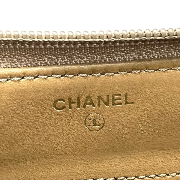 37833068 5 Chanel Long Wallet Round Zipper Caviar Skin Beige