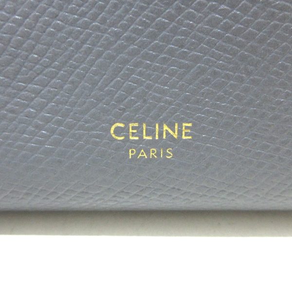 37833204 5 Celine Small Trifold Leather Wallet Gray