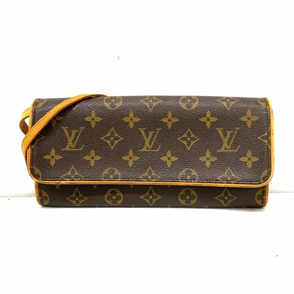 37833596 1 Louis Vuitton Pochette Twin Monogram Canvas Shoulder Bag Brown