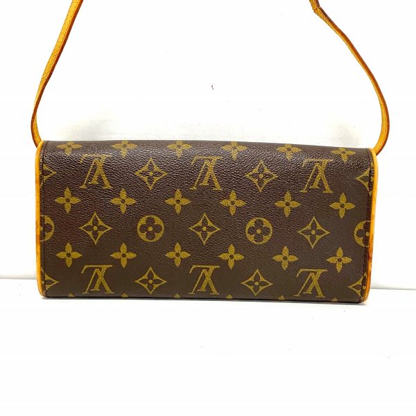 37833596 3 Louis Vuitton Pochette Twin Monogram Canvas Shoulder Bag Brown