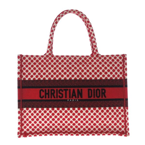 37836049 1 Dior Book Tote Medium Bag White Red Black