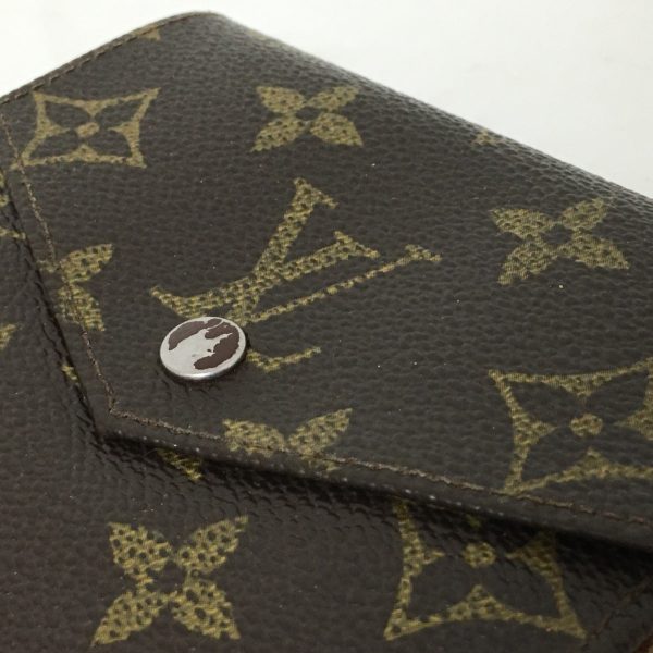 37836055 11 Louis Vuitton Portomonevier Monogram Canvas W Hook Wallet Brown