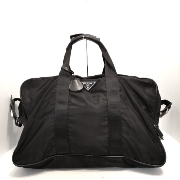 37837076 1 Prada Boston Bag Nylon Leather Black