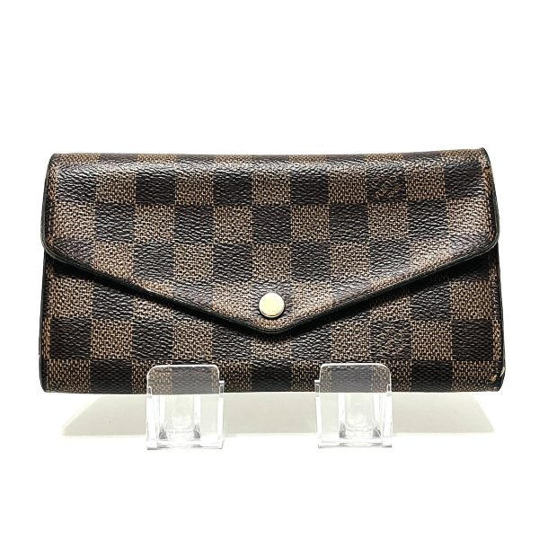 37838539 1 Louis Vuitton Portefeuille Sara Damier Canvas Long Wallet Ebene