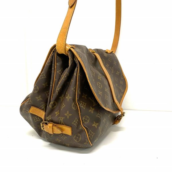 37838645 2 Louis Vuitton Saumur Monogram Canvas Shoulder Bag Brown