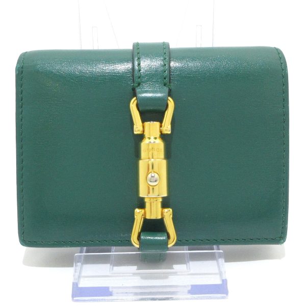 37838832 1 Gucci Jackie 1961 Leather Bifold Wallet Green