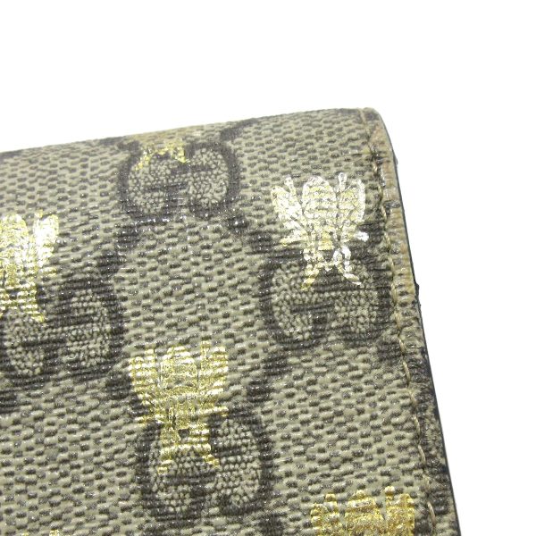 37838852 8 Gucci Gg Supreme Bee Print Pvc Wallet Beige