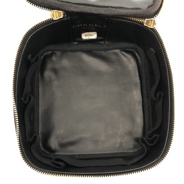 37839750 6 Chanel Vanity Bag Caviar Skin Black