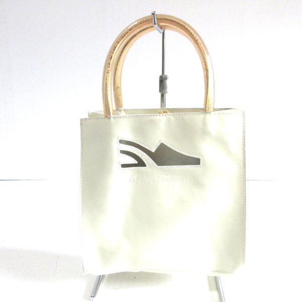 37843659 1 Salvatore Ferragamo Enamel Tote Bag Ivory