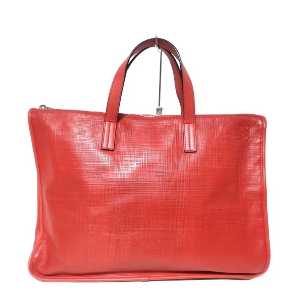 37845381 1 Loewe Handbag Linen Leather Red