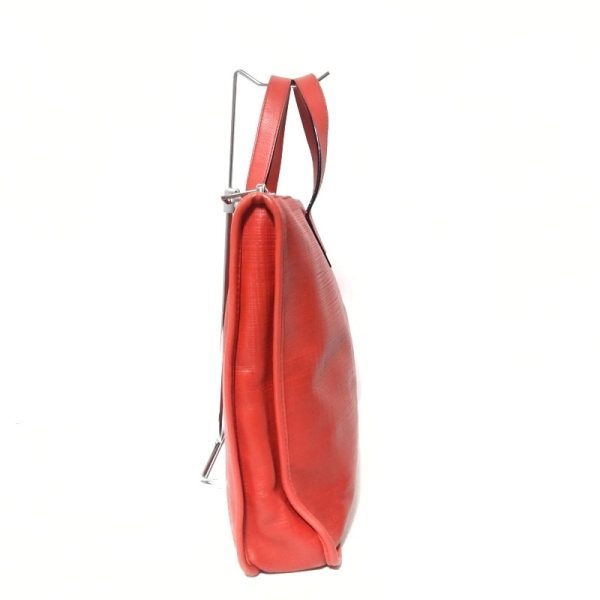 37845381 2 Loewe Handbag Linen Leather Red