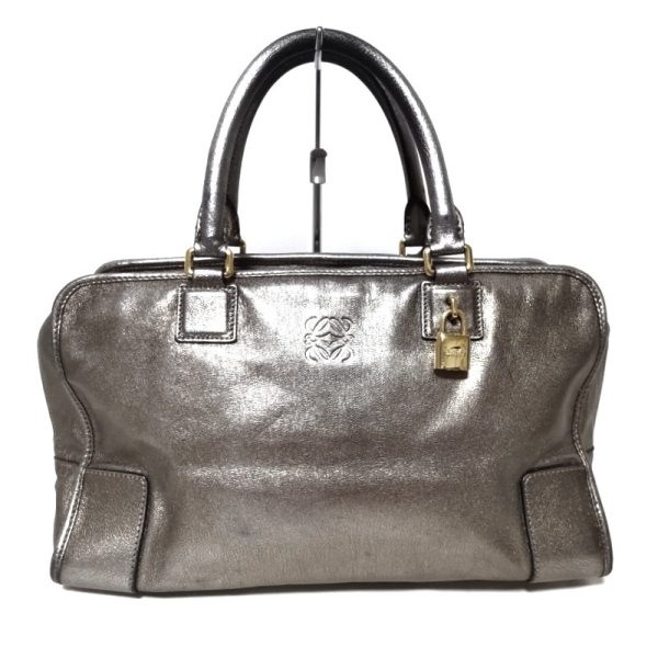 37845384 1 Loewe Amazona 36 Handbag Leather Silver