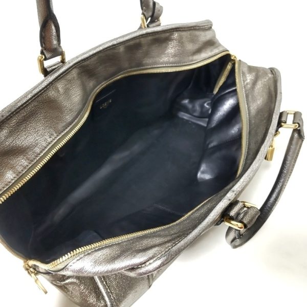 37845384 7 Loewe Amazona 36 Handbag Leather Silver