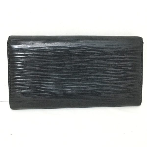 37845537 2 Louis Vuitton Pochette Porte Monet Credit Leather Long Wallet Noir