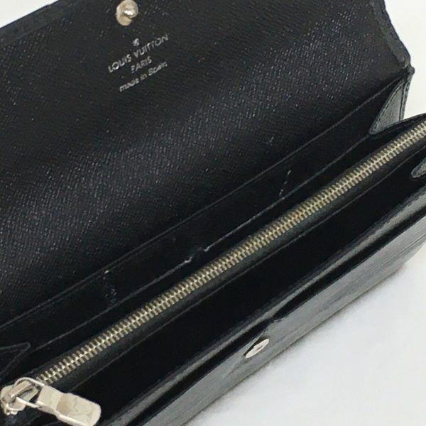 37845537 3 Louis Vuitton Pochette Porte Monet Credit Leather Long Wallet Noir