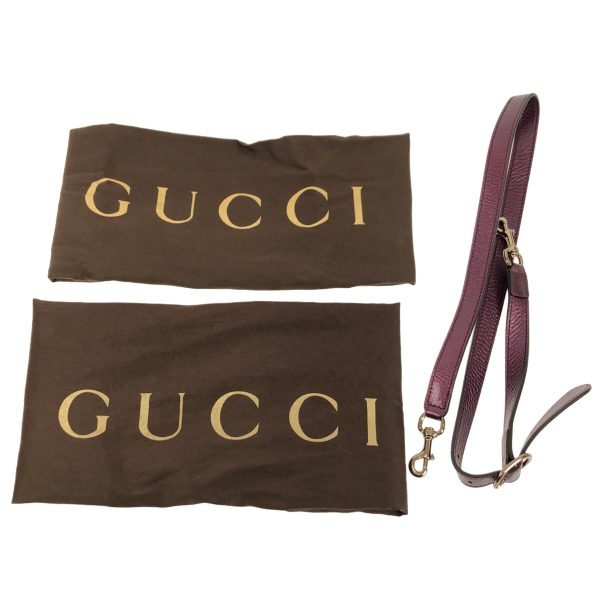 37846080 11 Gucci Bamboo Shopper Leather Tote Bag Purple