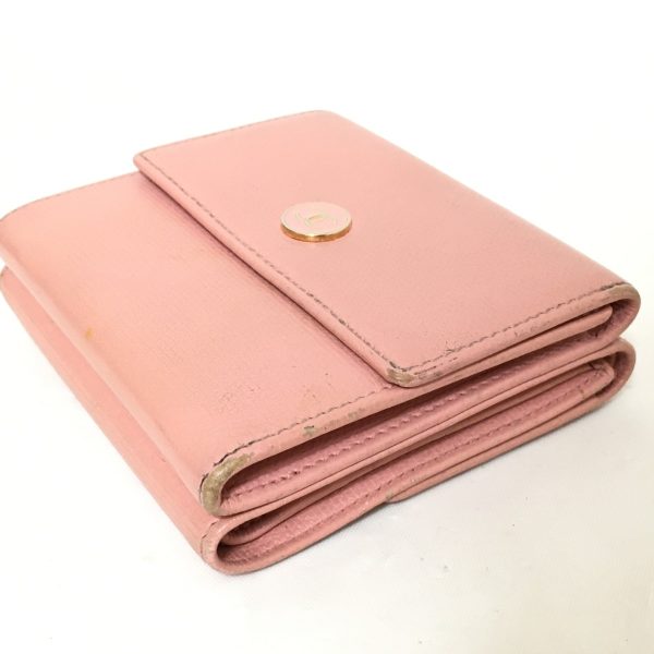 37846101 10 Chanel Coco Button Trifold Wallet Leather Pink