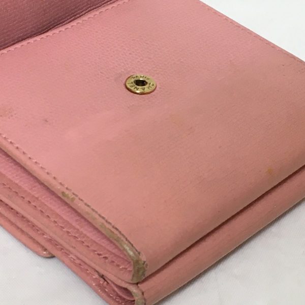 37846101 8 Chanel Coco Button Trifold Wallet Leather Pink