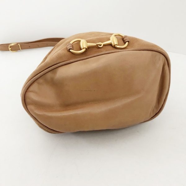 37846779 4 Gucci Horsebit Suede Shoulder Bag Brown