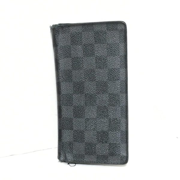 37847664 1 Louis Vuitton Portefeuille Brazza Damier Graphite Long Wallet Brown