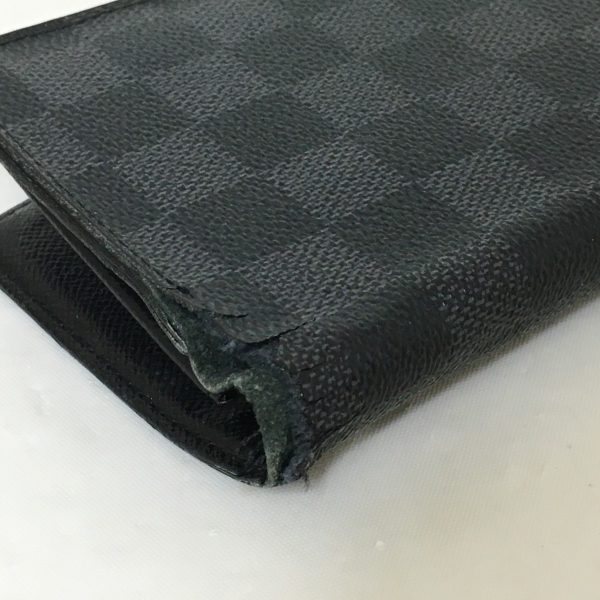 37847664 10 Louis Vuitton Portefeuille Brazza Damier Graphite Long Wallet Brown