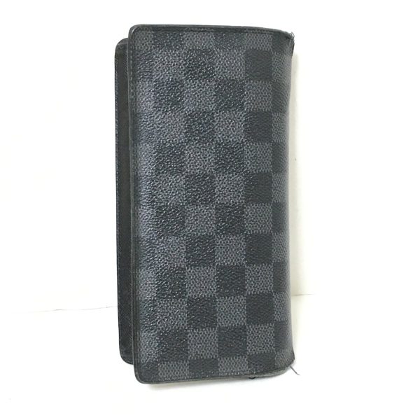 37847664 2 Louis Vuitton Portefeuille Brazza Damier Graphite Long Wallet Brown