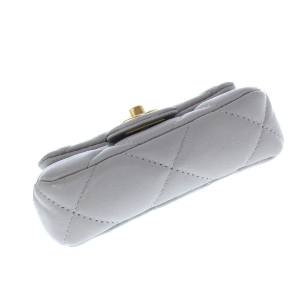 37848895 4 Chanel Matelasse Shoulder Bag Lambskin Light Gray