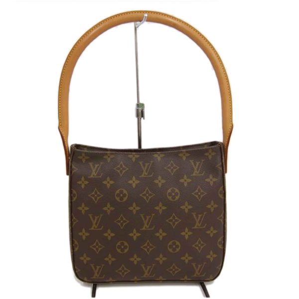 37849 1 Louis Vuitton Looping MM Monogram Shoulder Bag Brown