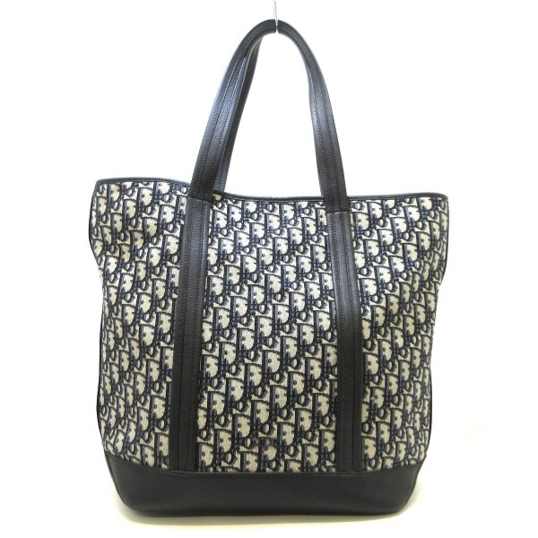 37849199 1 Dior Oblique Voyage Tote Bag Light Gray Black Navy