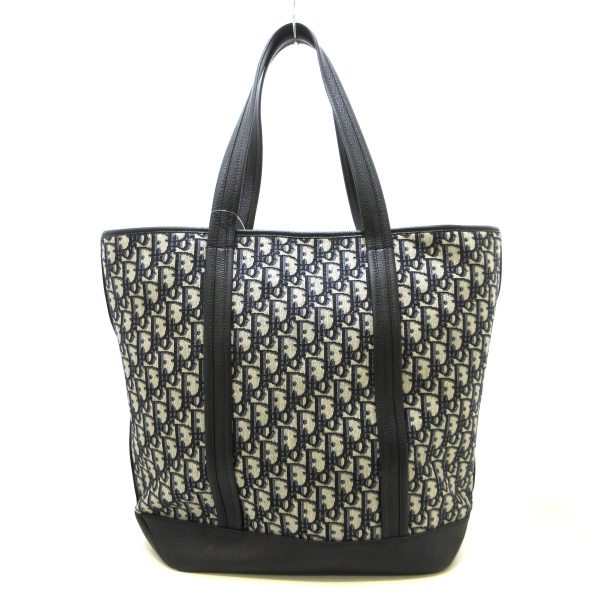 37849199 3 Dior Oblique Voyage Tote Bag Light Gray Black Navy