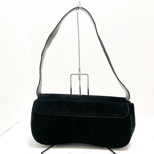 37849957 3 Salvatore Ferragamo Gancini Suede Shoulder Bag Black