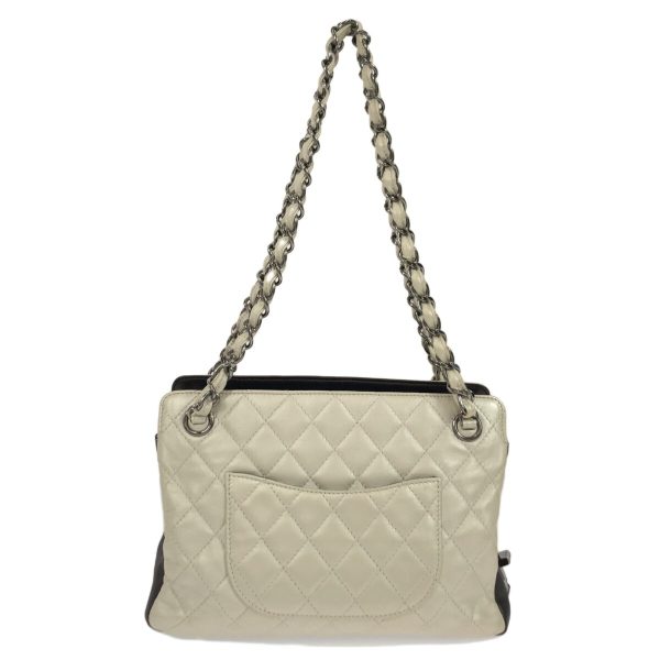 37850410 3 Chanel Matelasse 255 Shoulder Bag Lambskin Silver Black