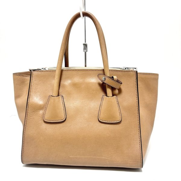 37850756 3 Prada Tote Bag Leather Beige