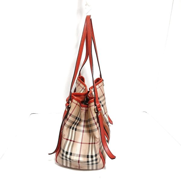 37851054 2 Burberry Tote Bag Plaid Pattern Beige