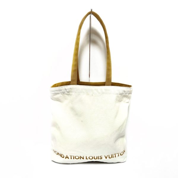 37851769 3 Louis Vuitton Fondation Louis Vuitton Museum Canvas Tote Bag White Beige