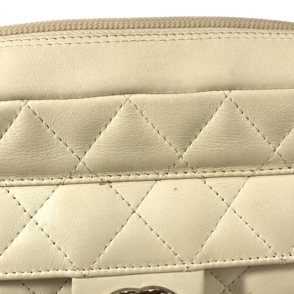 37852760 12 Chanel Cambon Line Shoulder Bag Lambskin White Black