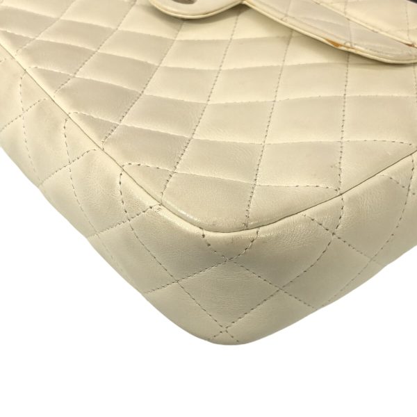 37852760 5 Chanel Cambon Line Shoulder Bag Lambskin White Black