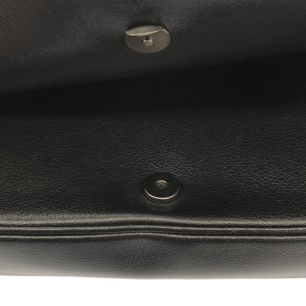 37852824 10 Prada Shoulder Bag Leather Black Gray