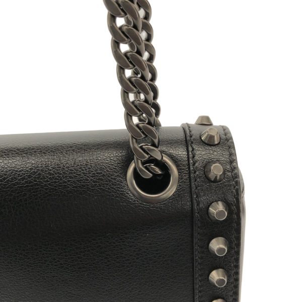 37852824 9 Prada Shoulder Bag Leather Black Gray