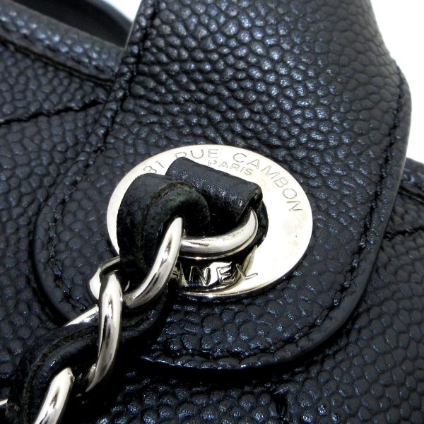 37853162 9 Chanel Deauville Bowling Bag Caviar Skin Black