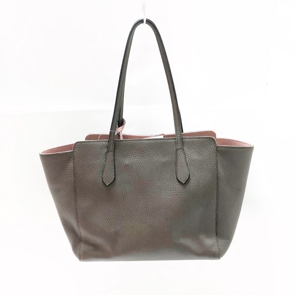 37853236 3 Gucci Swing Leather Tote Bag Dark Brown