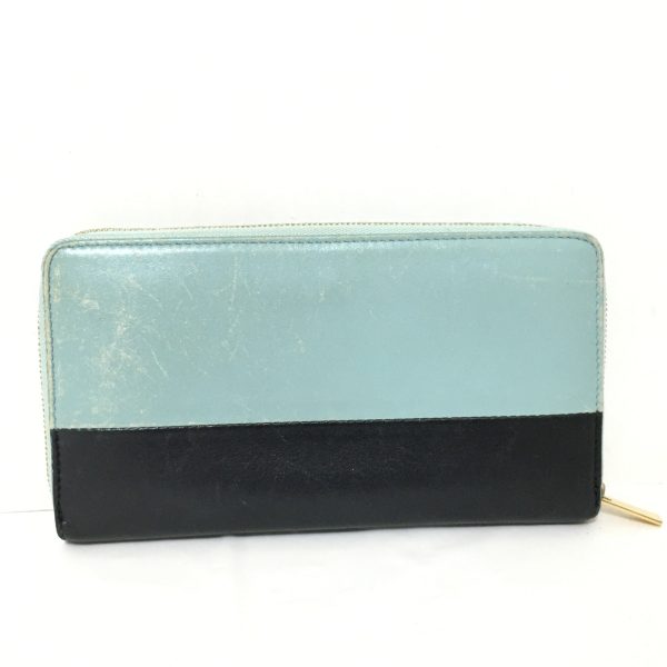 37853408 2 Celine Leather Long Wallet Light Blue