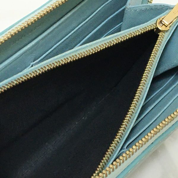 37853408 4 Celine Leather Long Wallet Light Blue