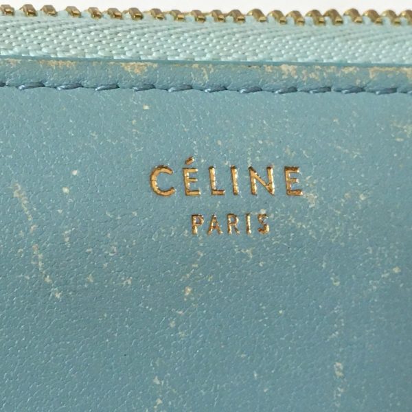 37853408 5 Celine Leather Long Wallet Light Blue