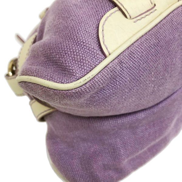 37863774 5 Celine Canvas Leather Shoulder Bag Purple