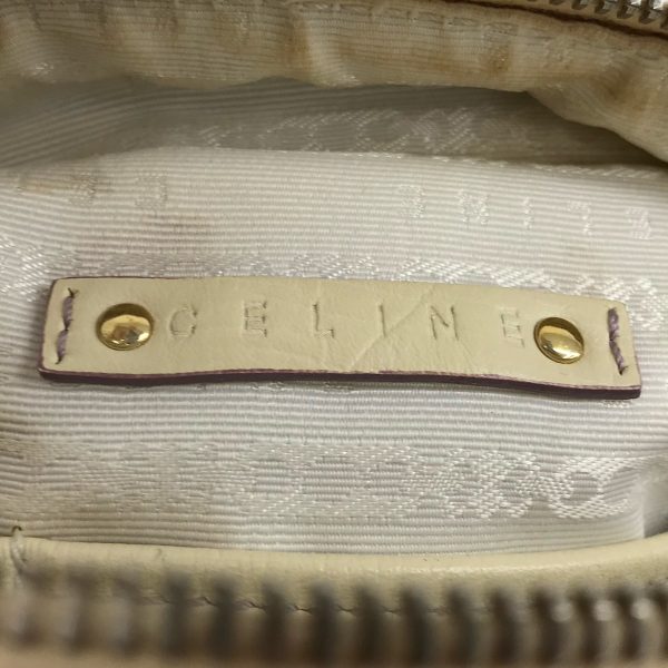 37863774 8 Celine Canvas Leather Shoulder Bag Purple